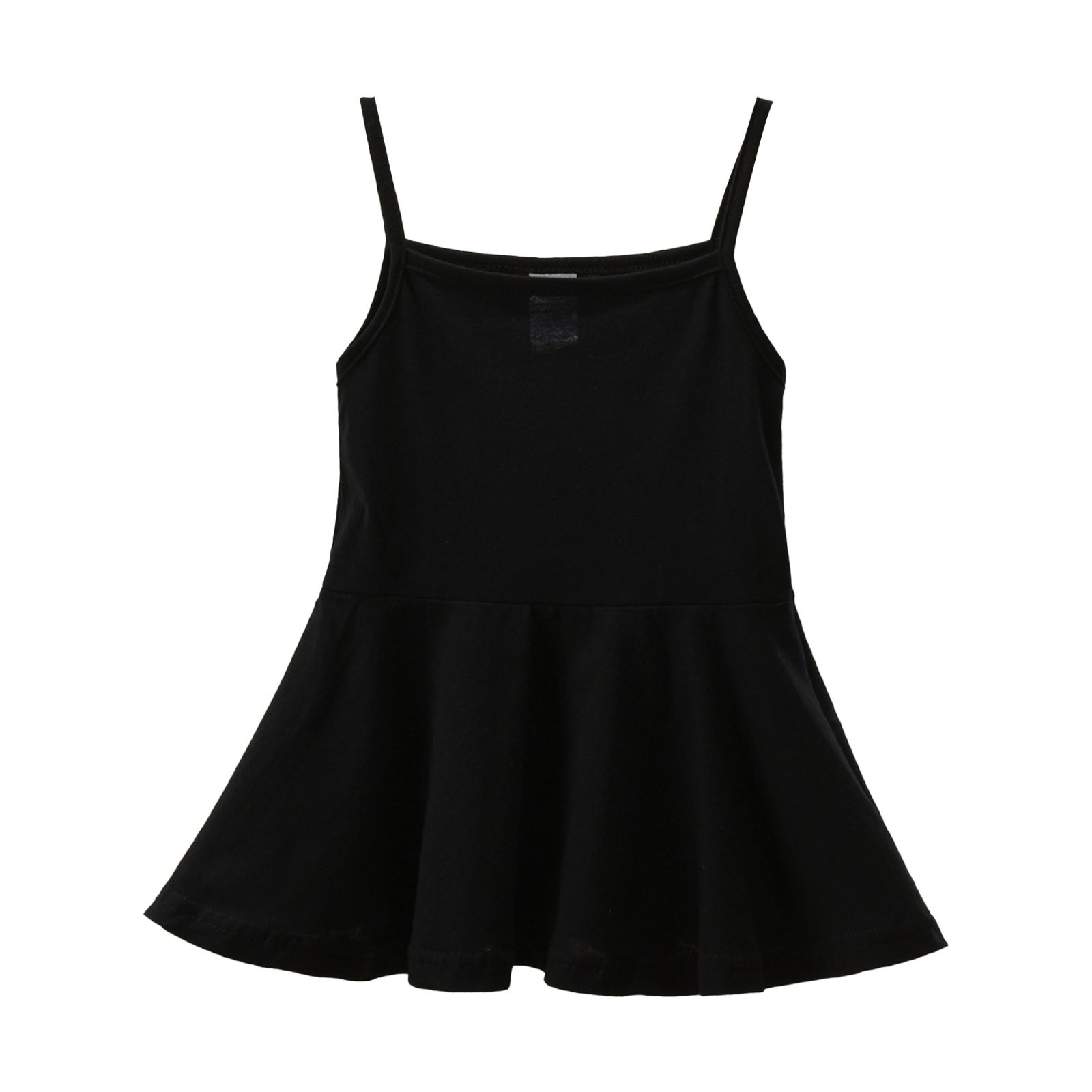 JSCDRPDWL Flower Girl Dress Girls Summer Dress Suspender Solid Color Sundress Casual Seaside for 0-6 Years Toddler Dresses Black 6-12 Months